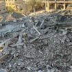 A multi-storey residential building lies in ruins following an Israeli strike in Beit Lahiya in northern Gaza. Pic: Reuters