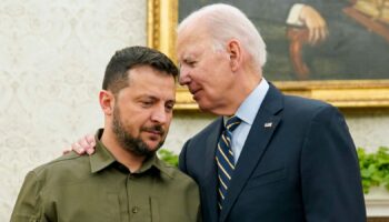 President Joe Biden meets with Ukrainian President Volodymyr Zelenskyy in the Oval Office in September last year. Pic: AP