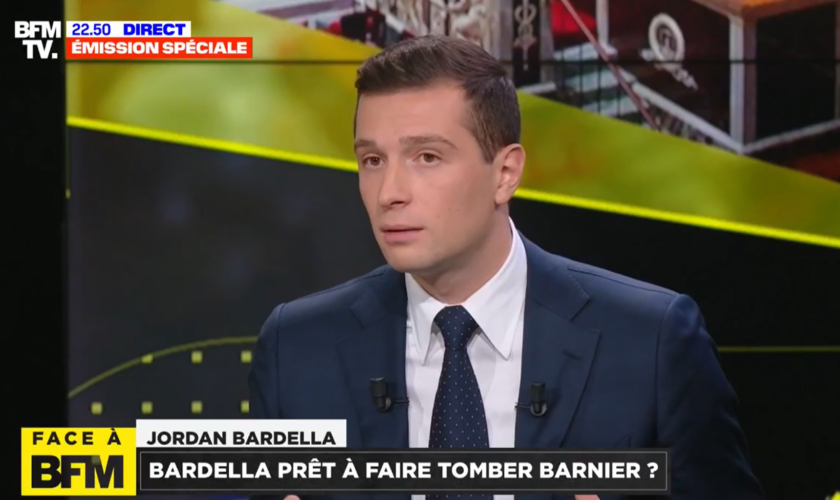 Bardella n’est pas encore sûr que le RN votera la motion de censure contre Barnier, il explique pourquoi