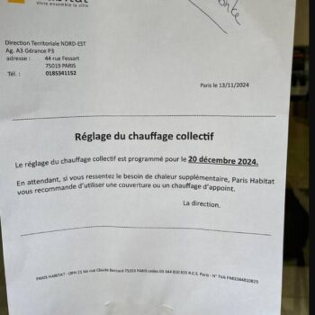 Des logements sociaux de la ville de Paris privés de chauffage jusqu’à la fin de l’année ?