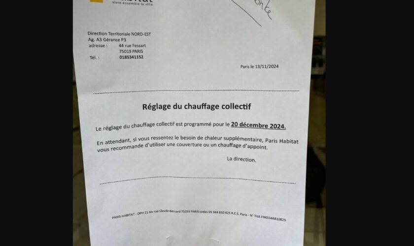 Des logements sociaux de la ville de Paris privés de chauffage jusqu’à la fin de l’année ?