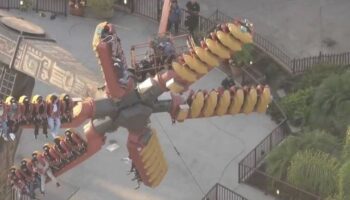 BREAKING: Thrill-seekers are trapped mid-air for three hours at Knott's Berry Farm