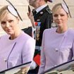 Princess Charlene of Monaco is a vision in purple as she dons lilac suit to mark the start of National Day