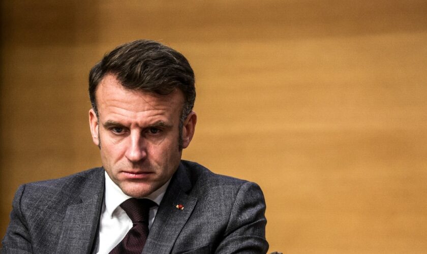 Le président français Emmanuel Macron le 13 novembre 2024 au Collège de France à Paris