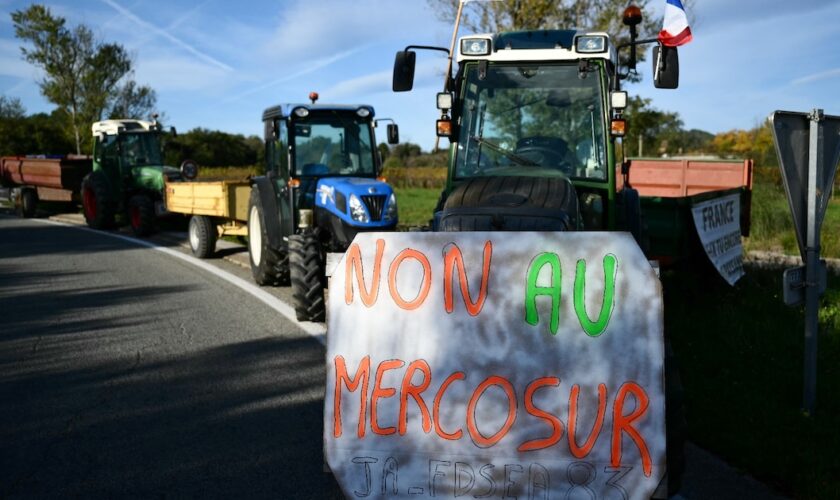 Manifestation d'agriculteurs le 18 novembre 2024 au Cannet-des-Maures (Var)