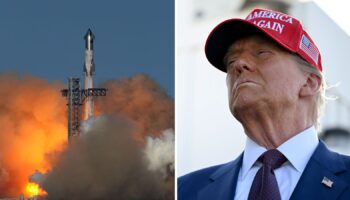 Trump watches SpaceX launch, but test flight does not go as planned