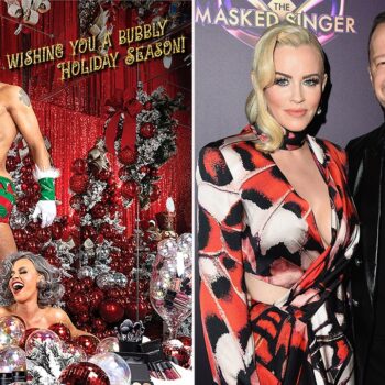 Donnie Wahlberg and Jenny McCarthy strip down for annual spicy holiday photo shoot