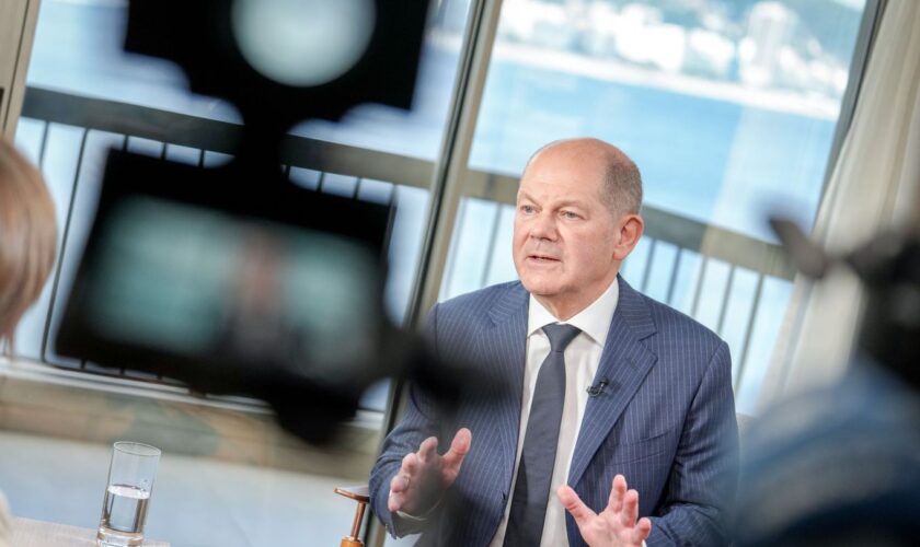 Scholz: SPD und ich wollen gemeinsam gewinnen. Foto: Kay Nietfeld/dpa