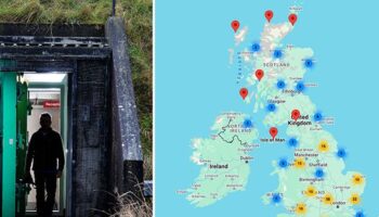 All of UK's nuclear bunkers mapped - as Britain is best prepared in Europe for Putin attack