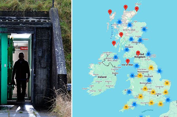 All of UK's nuclear bunkers mapped - as Britain is best prepared in Europe for Putin attack