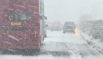 Snow near Dorchester in Dorset