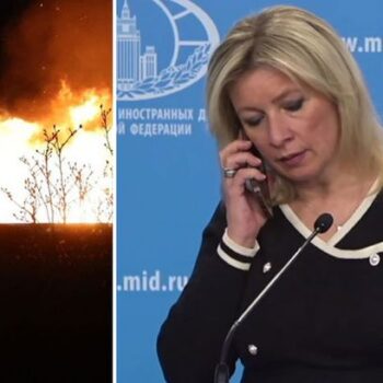 Chilling moment Kremlin spokesperson gets mystery call ordering her to stop talking about ICBM launch