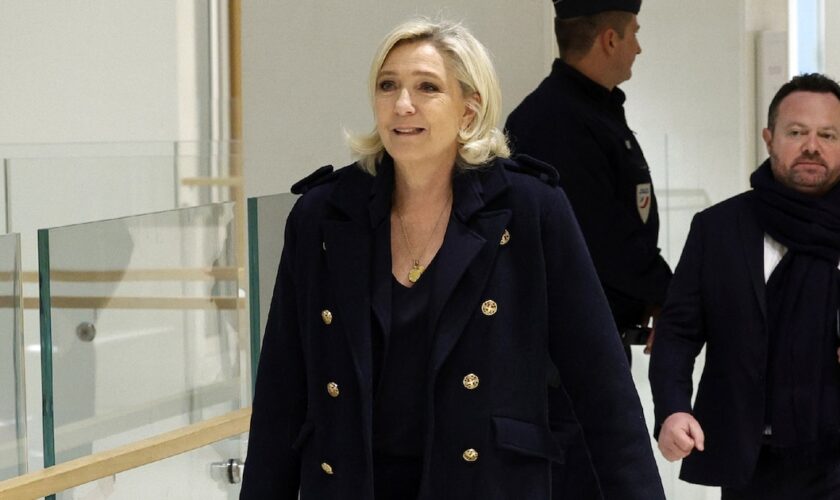 La députée du Rassemblement national (RN) Marine Le Pen arrive au tribunal de Paris, le 13 novembre 2024