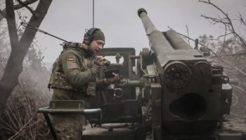 A serviceman of 24th Mechanized brigade named after King Danylo of the Ukrainian Armed Forces enters an adjustment as he fires a 2s5 "Hyacinth-s" self-propelled howitzer towards Russian troops at a front line, amid Russia's attack on Ukraine, near the town of Chasiv Yar in Donetsk region, Ukraine November 18, 2024. Oleg Petrasiuk/Press Service of the 24th King Danylo Separate Mechanized Brigade of the Ukrainian Armed Forces/Handout via REUTERS ATTENTION EDITORS - THIS IMAGE HAS BEEN SUPPLIED BY