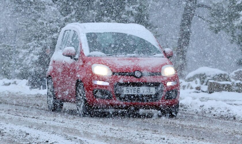 Snow in Aviemore, Scotland. Pic: Reuters