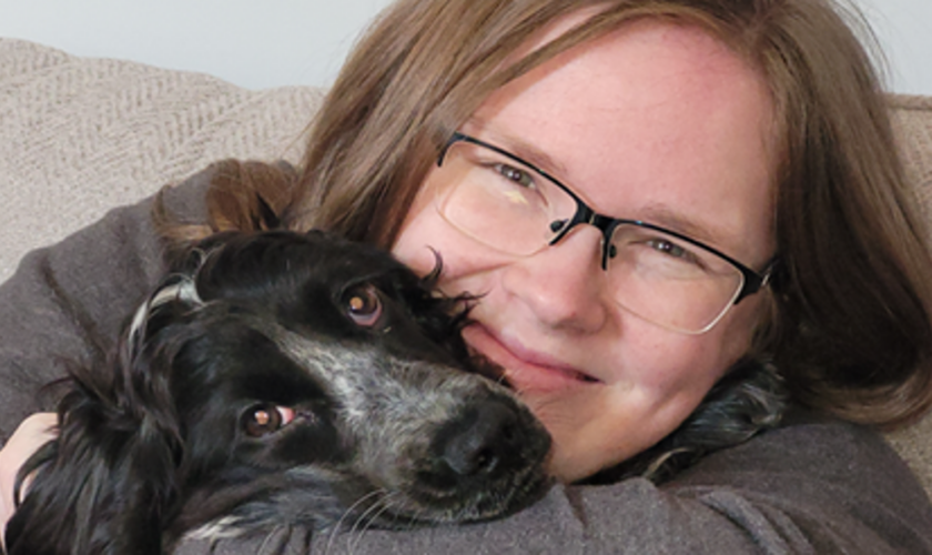 Emily Thornton-Sandy and her dog Scout. Pic: Family handout (via Dyfed-Powys Police)