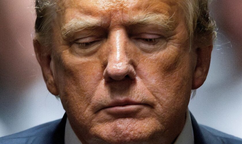 FILE PHOTO: Former US President Donald Trump after a jury found him guilty on all 34 counts in his criminal trial in New York State Supreme Court in New York, New York, USA, 30 May 2024. Trump is facing 34 felony counts of falsifying business records related to payments made to adult film star Stormy Daniels during his 2016 presidential campaign. JUSTIN LANE/Pool via REUTERS/File Photo