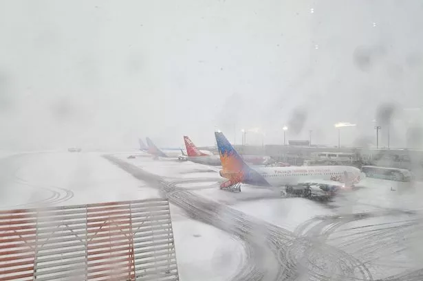 Newcastle Airport chaos with passengers 'stranded on flight for hours' as Storm Bert hits