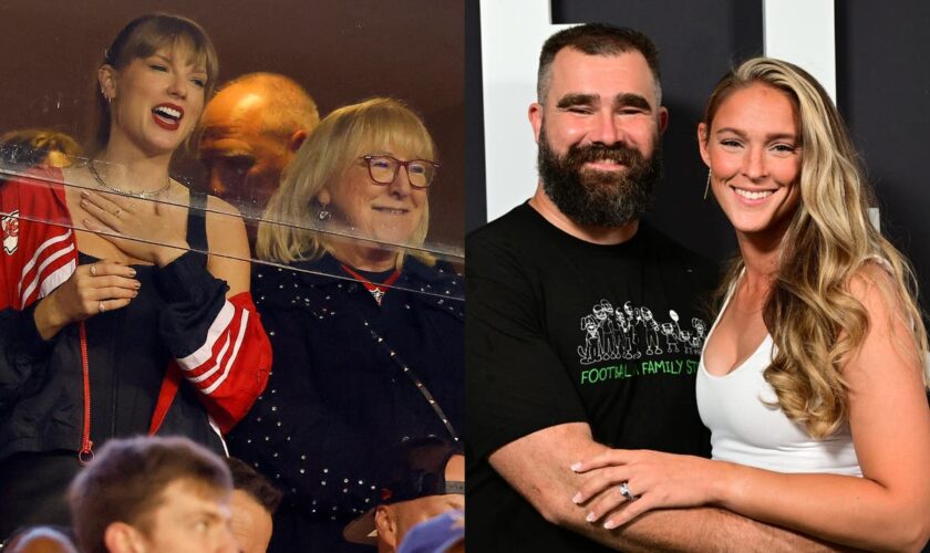 Taylor Swift and Donna Kelce react to Jason and Kylie Kelce new pregnancy announcement