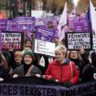 People attend a demonstration to protest against femicide, sexual violence and all gender-based violence to mark the International Day for Elimination of Violence Against Women, in Paris, France, November 23, 2024. REUTERS/Abdul Saboor