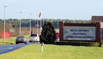 American Air Force base RAF Mildenhall. Pic: PA