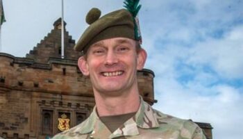 Lt Col Hugo Clark is accused of taking a deactivated explosive through airport security. Pic: The Army in Scotland