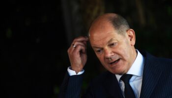 Le chancellier allemand Olaf Scholz en conférence de presse au sommet du G20, à Rio de Janeiro, au Brésil, le 19 novembre 2024