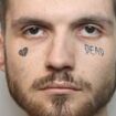 Thug with 'DEAD' tattooed on his face is jailed for slitting friend's throat before dumping his body in a stream