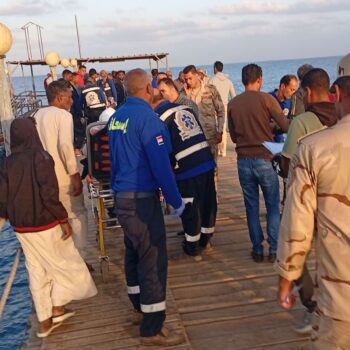 Two Britons believed to be among 16 missing as tourist boat sinks after being 'hit by large wave'