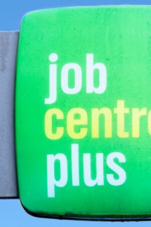 Jobcentre plus sign. Pic: iStock