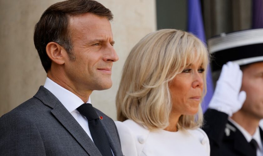 Emmanuel et Brigitte Macron, le 14 septembre 2022 à L'Elysée