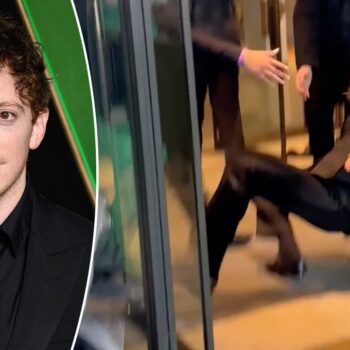 'Wicked' star slips and falls during London premiere