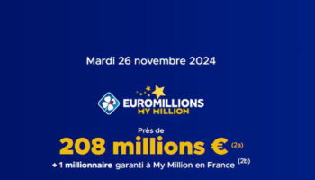 Résultat Euromillions (FDJ) : le tirage de ce mardi 26 novembre 2024, près de 208 millions d'euros en jeu