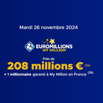 Résultat Euromillions (FDJ) : le tirage de ce mardi 26 novembre 2024, près de 208 millions d'euros en jeu