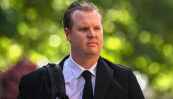 Senior Constable Kristian White arriving at the New South Wales Supreme Court yesterday. Pic: Dan Himbrechts/AAP Image/AP)