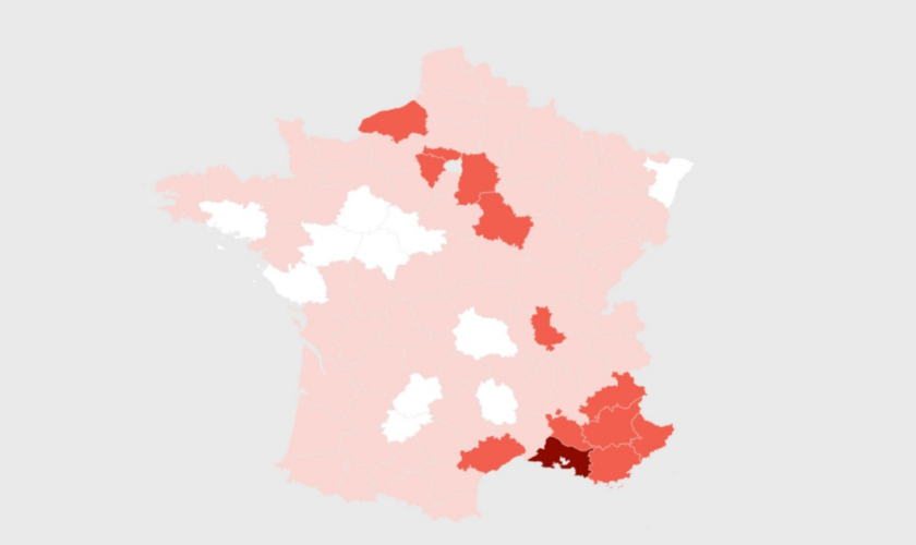 Cliquez sur la carte ci-dessous pour découvrir l'évolution de l'usage et du trafic de drogue dans votre département depuis 2016.