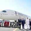 Emirates unveils its first Airbus A350, with business-class seats inspired by the Mercedes S Class and Wi-Fi that even works over the NORTH POLE