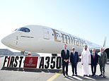 Emirates unveils its first Airbus A350, with business-class seats inspired by the Mercedes S Class and Wi-Fi that even works over the NORTH POLE