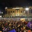 Protest vor dem Parlament in Tiflis