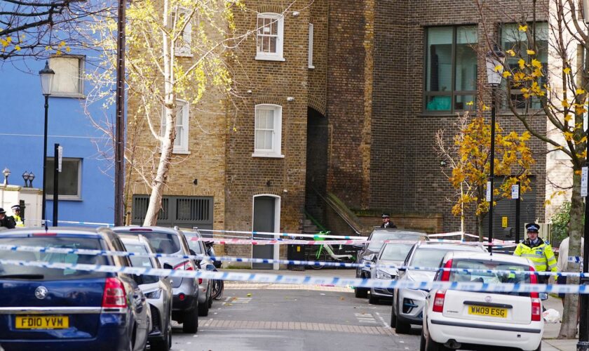 A police cordon at the scene on Southern Grove in Ladbroke Grove, west London, after an eight-year-old girl was seriously injured when she was shot in "an appalling incident". The child, who is now in a stable condition, and a 34-year-old man who was also injured were taken to hospital after being shot just after 5.30pm on Sunday. Picture date: Monday November 25, 2024. PA Photo. See PA story POLICE Ladbrokegrove. Photo credit should read: Aaron Chown/PA Wire