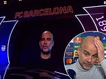 Fans claim 'this can't be real' as Pep Guardiola sings during bizarre appearance at Barcelona's 125th anniversary gala - all while sporting scar from Feyenoord collapse