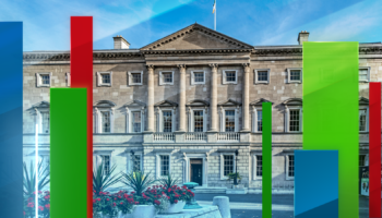 Leinster House, where Ireland's parliament sits