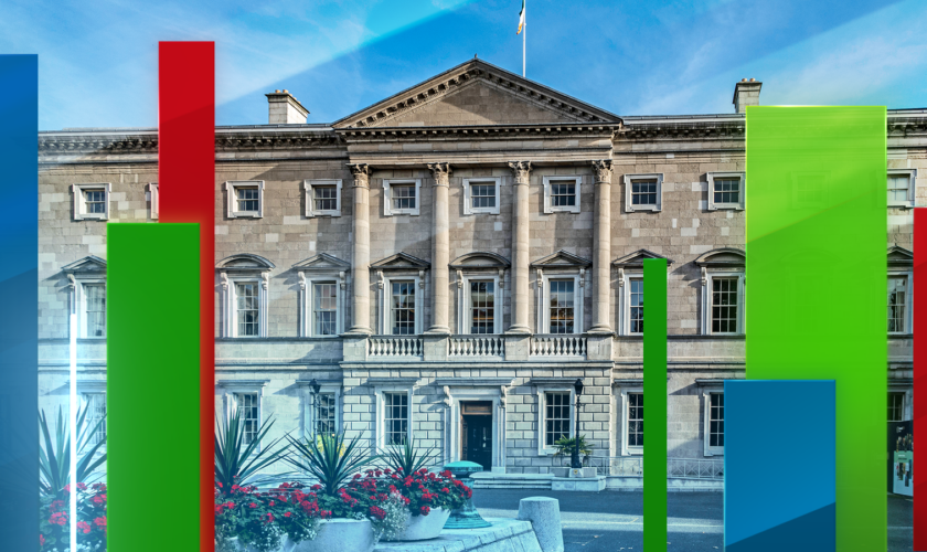 Leinster House, where Ireland's parliament sits