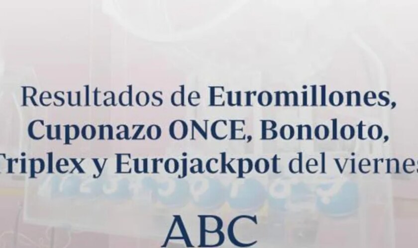 Todos los resultados de las loterías que se han celebrado hoy viernes, 29 de noviembre de 2024: Bonoloto, Triplex y Cuponazo de la Once