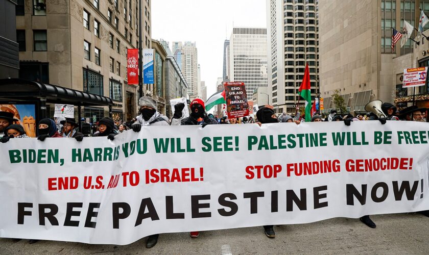 Anti-Israel protests pop up on Black Friday during International Day of Solidarity with the Palestinian People