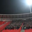 Ein Teil des Stuttgarter Fanblocks in Belgrad blieb am Mittwochabend leer. Foto: Marijan Murat/dpa