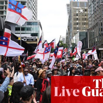 35,000 arrive at New Zealand parliament to protest against controversial Māori treaty bill – live