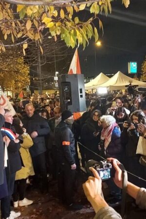 À 2 km du Stade de France, un rassemblement s’est tenu pour dire « non au match France – Israël »