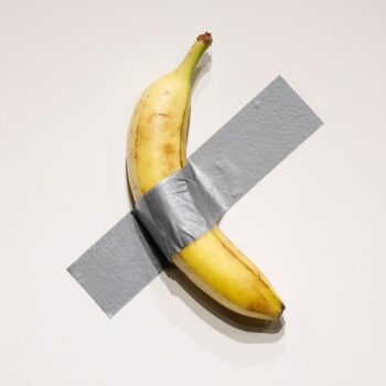 Banana taped to wall sells for $6.2M in New York art auction