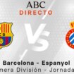 Barcelona - Espanyol, estadísticas del partido